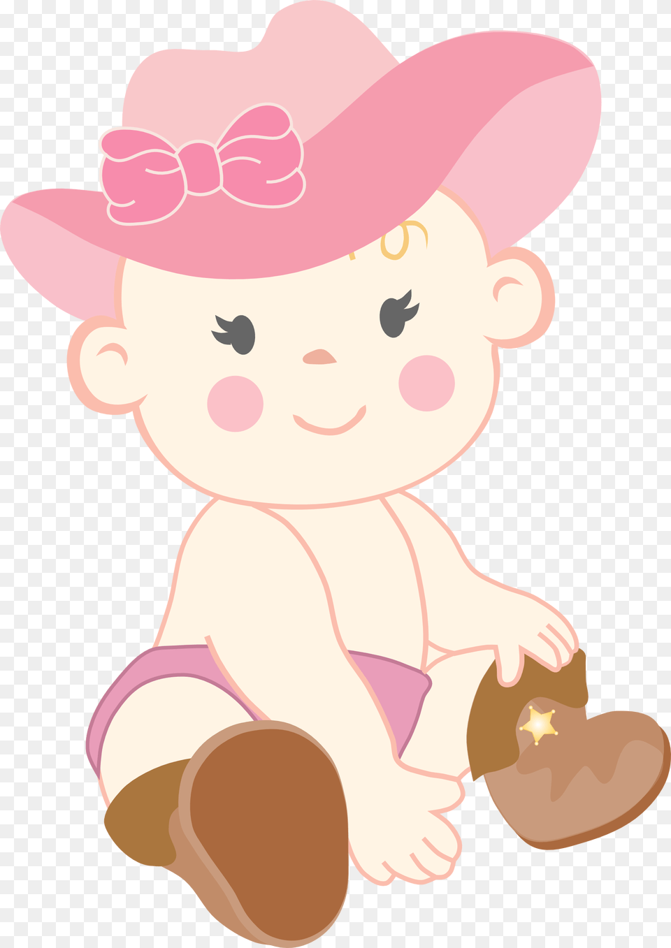 Cowgirl Baby Clipart, Clothing, Hat, Face, Head Free Png Download