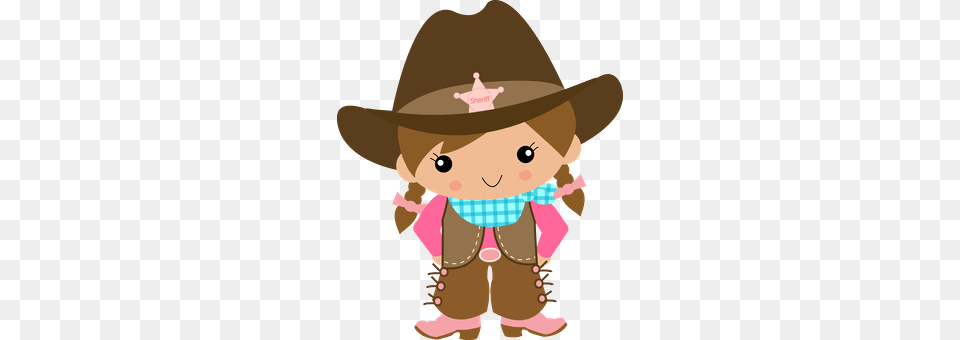 Cowgirl Baby Cliparts Clip Art, Clothing, Hat, Person, Cowboy Hat Png