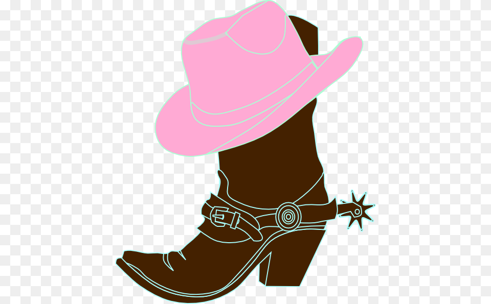 Cowgirl Boot And Hat Clip Art Clip Art, Clothing, Cowboy Hat, Person Free Png Download