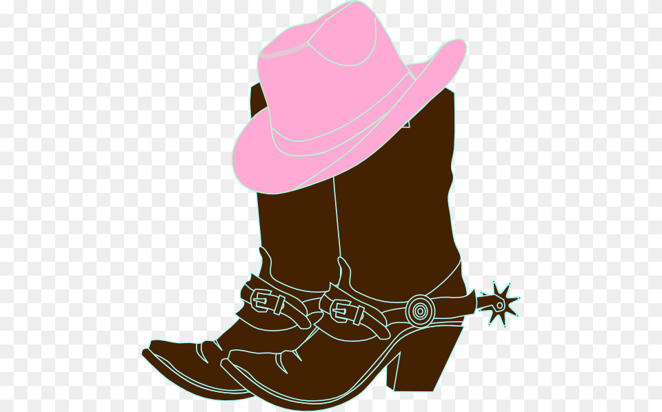 Cowgirl Boots And Pink Cowgirl Hat Svg Clip Arts Blue Cowboy Boot Clipart, Clothing, Cowboy Hat, Person Png