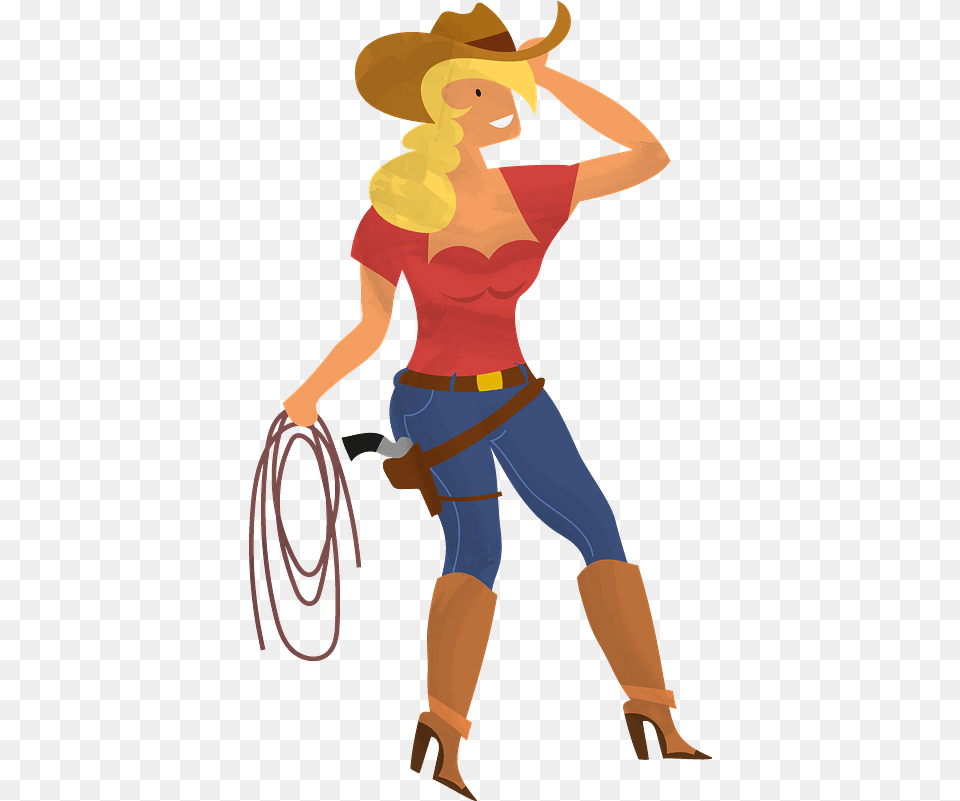 Cowgirl Clipart For Women, Person, Whip Free Png Download