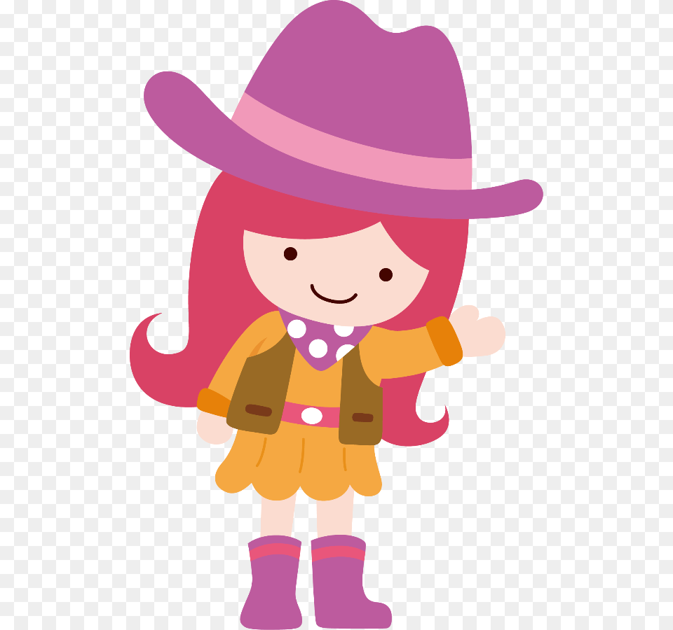 Cowgirl Clipart Svg Illustration, Clothing, Hat, Baby, Person Png Image