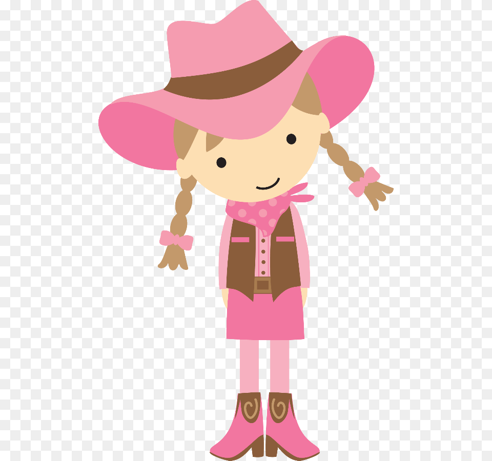 Cowgirl Clipart Western Party Cute Cowgirl Clipart, Clothing, Hat, Baby, Person Png Image
