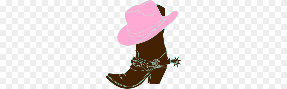 Cowgirl Hat And Boot Clip Art, Clothing, Cowboy Hat, Baby, Person Png