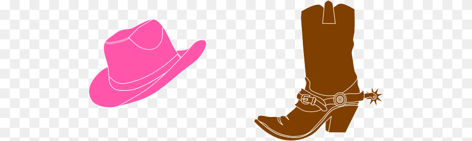 Cowgirl Hat And Boot Clip Arts Download, Clothing, Cowboy Hat, Person, Cowboy Boot Png