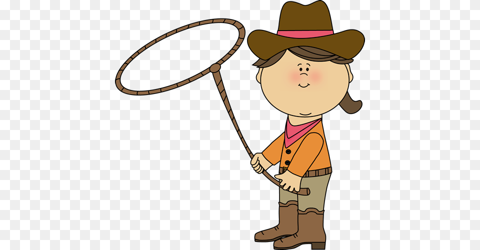 Cowgirl Lasso Clip Art Image, Clothing, Hat, Baby, Person Free Png