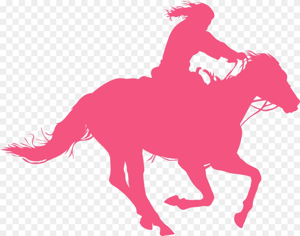 Cowgirl Riding Horse Silhouette, Person, Animal, Mammal Free Transparent Png