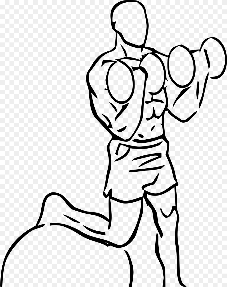 Cowgirl Vector Barrel Racing Bicep Curl Clipart, Gray Free Png