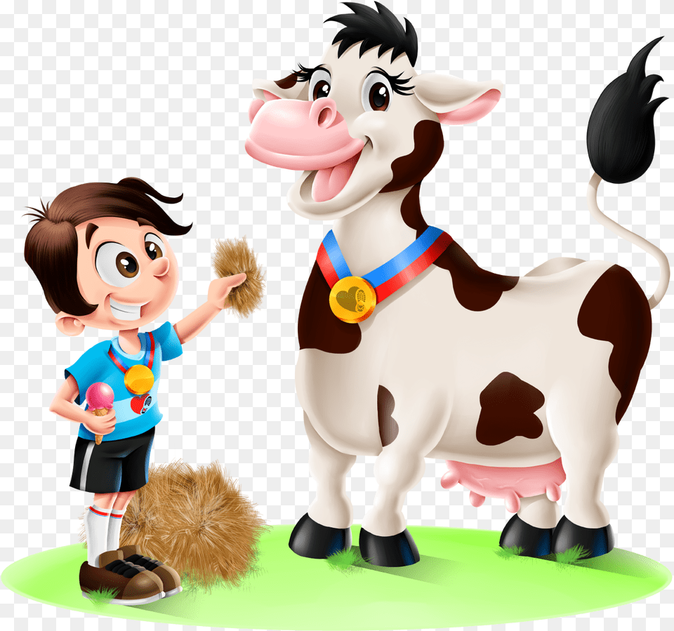 Cows Dairy Month Clipart Cartoon, Baby, Person, Livestock, Animal Free Png