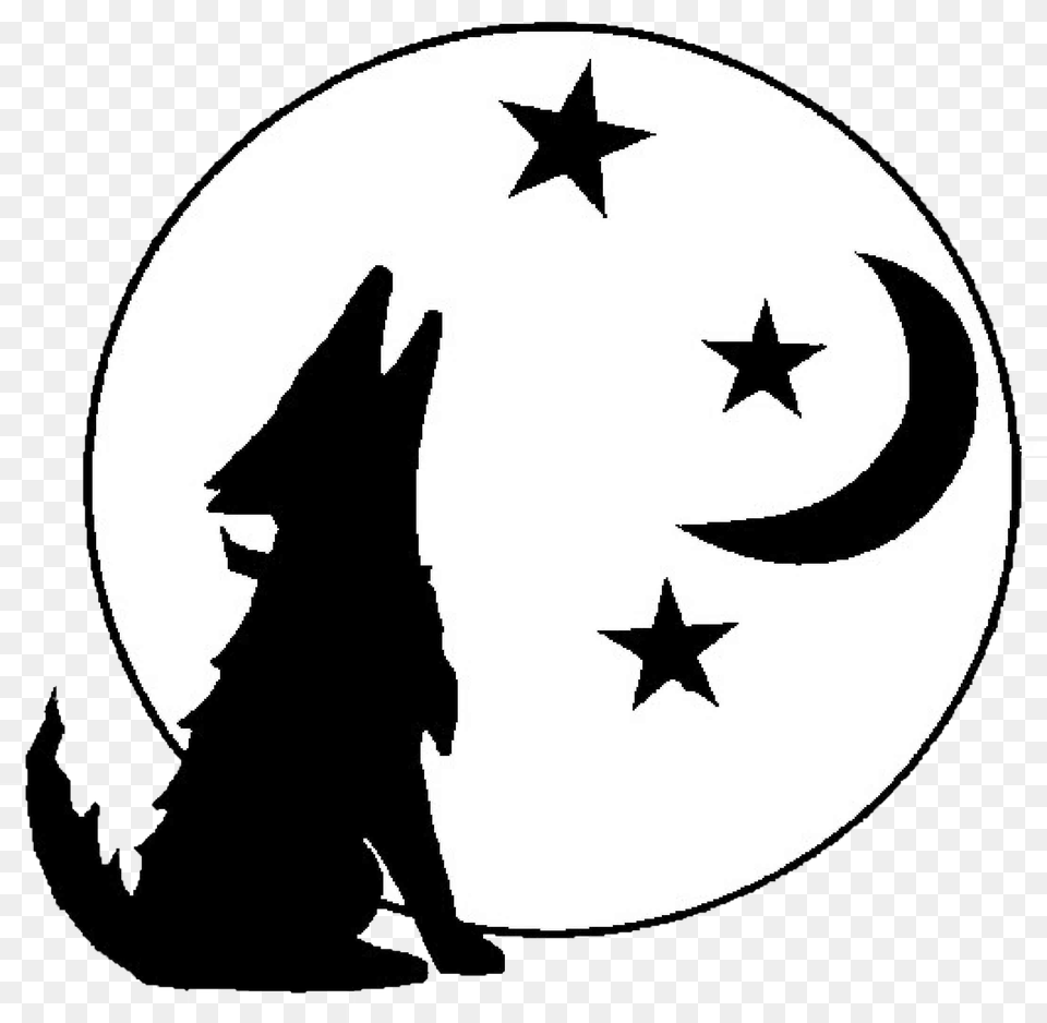 Coyote And The Road Runner Dog Howl Clip Art Coyote Was The Moon, Stencil, Silhouette, Symbol, Person Png