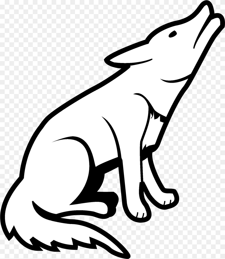 Coyote Linux Logo Transparent Coyote Clipart, Stencil, Animal, Fish, Sea Life Png