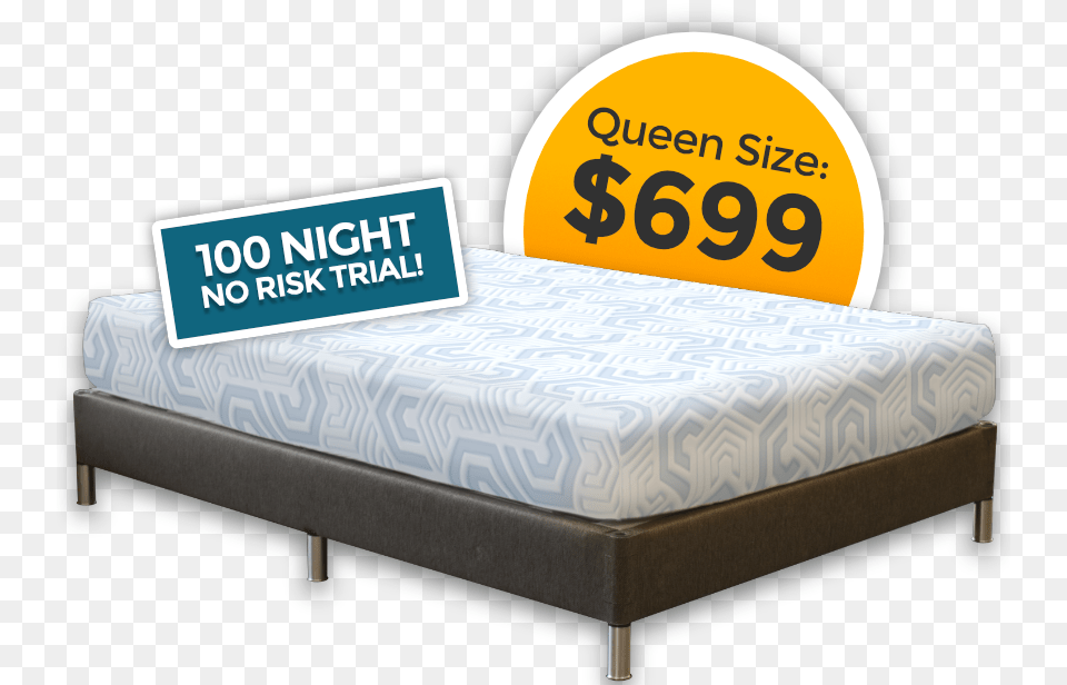 Cozy Bed Memory Foam Mattress Bed Frame, Furniture Free Transparent Png