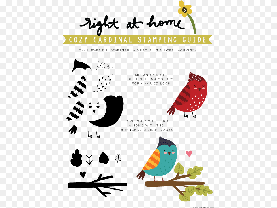 Cozy Cardinal Stamping Guide Right At Home Seasonal Wreath Dies, Animal, Bird, Pattern, Beak Png