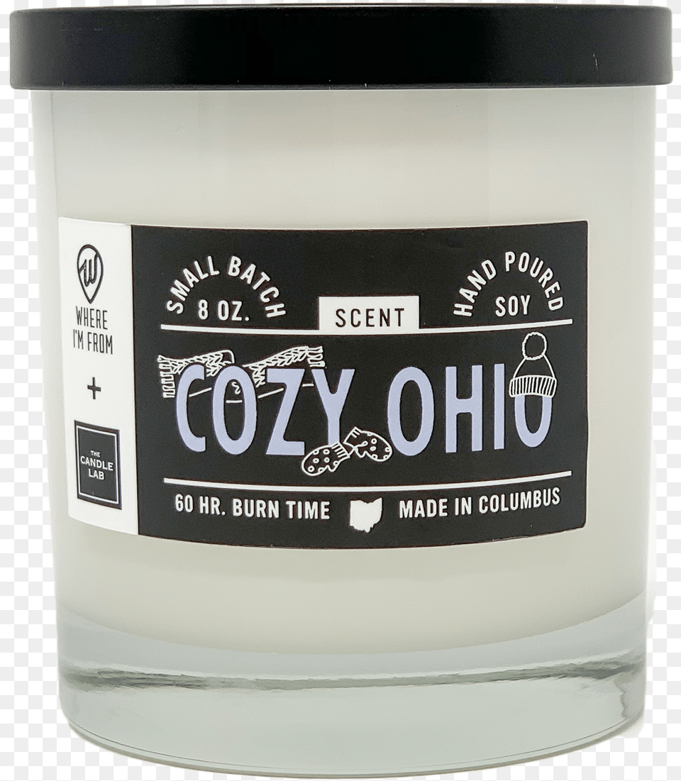 Cozy Ohio Candle Tag Cosmetics, Food, Jar Free Png