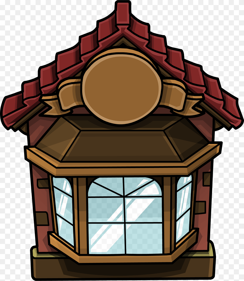 Cozy Red Club Penguin Cartoon, Outdoors, Architecture, Building, Shelter Free Png