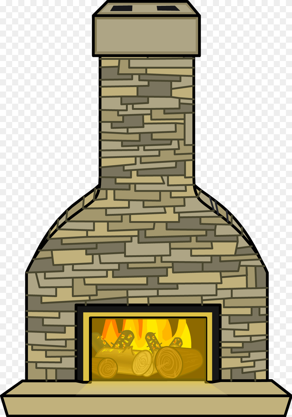 Cozyfireplace 804 Rustic Lit Clip Art, Fireplace, Hearth, Indoors, Brick Free Png Download