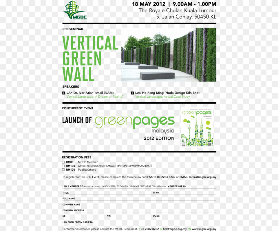 Cpd Seminar Vertical Green Wall Amp Launch Of Greenpagesmalaysia Tree, Hedge, Fence, Plant, Vegetation Free Png Download