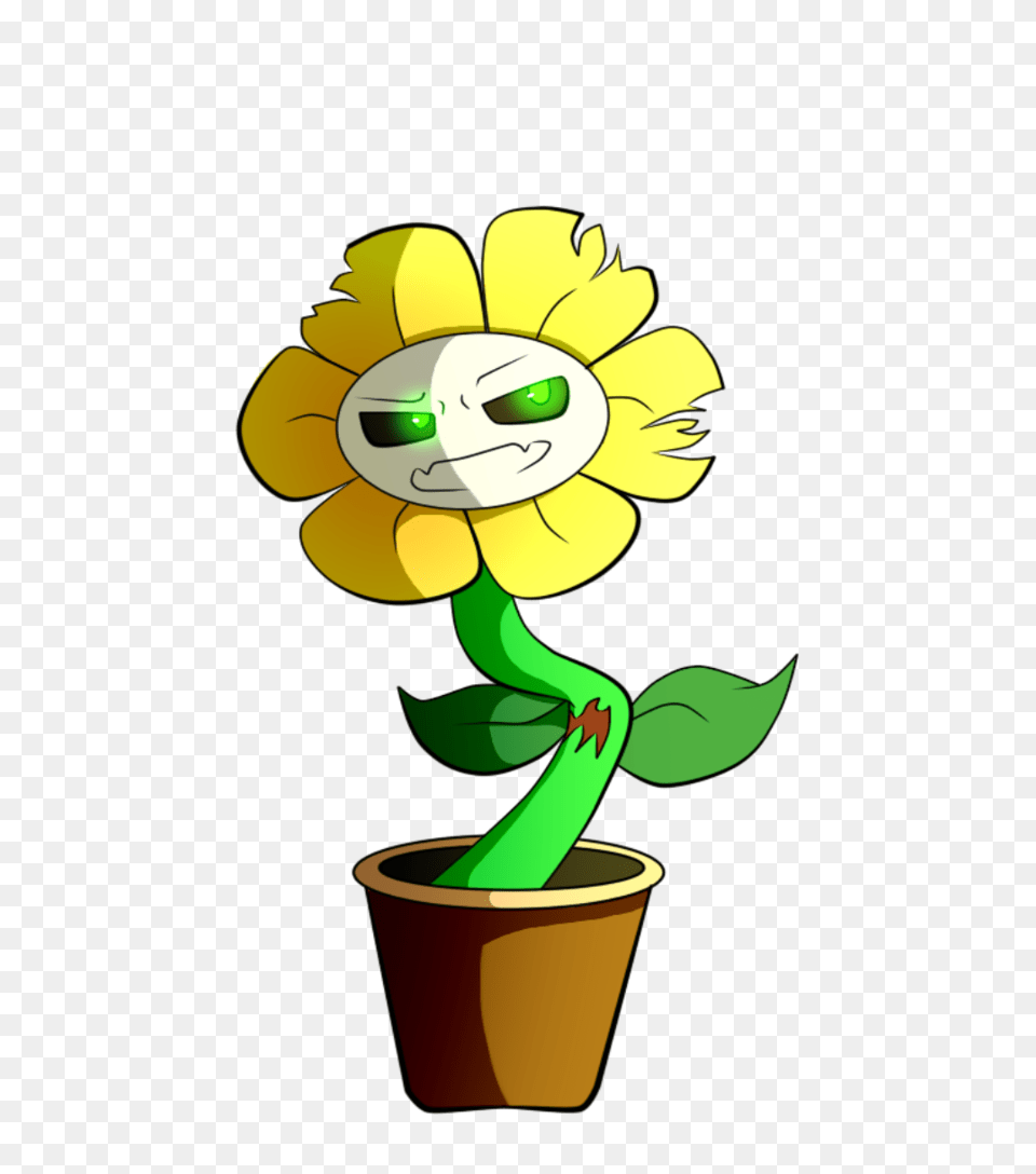 Cpgarasuflowey, Flower, Plant, Person, Cartoon Png