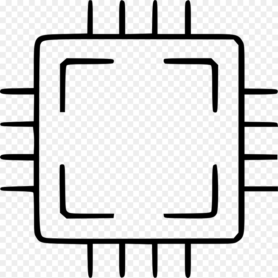 Cpu Clipart Black And White Clip Art Images, Electronics, Hardware, Computer Hardware, Hot Tub Free Png