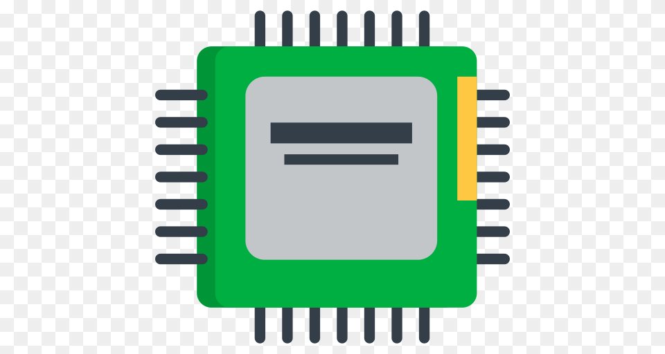 Cpu Icon, Electronic Chip, Electronics, Hardware, Printed Circuit Board Png Image