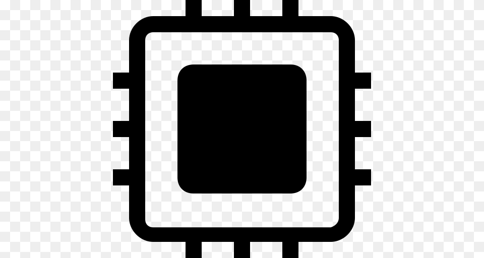 Cpu Occupancy Cpu Micro Chip Icon With And Vector Format, Gray Png Image