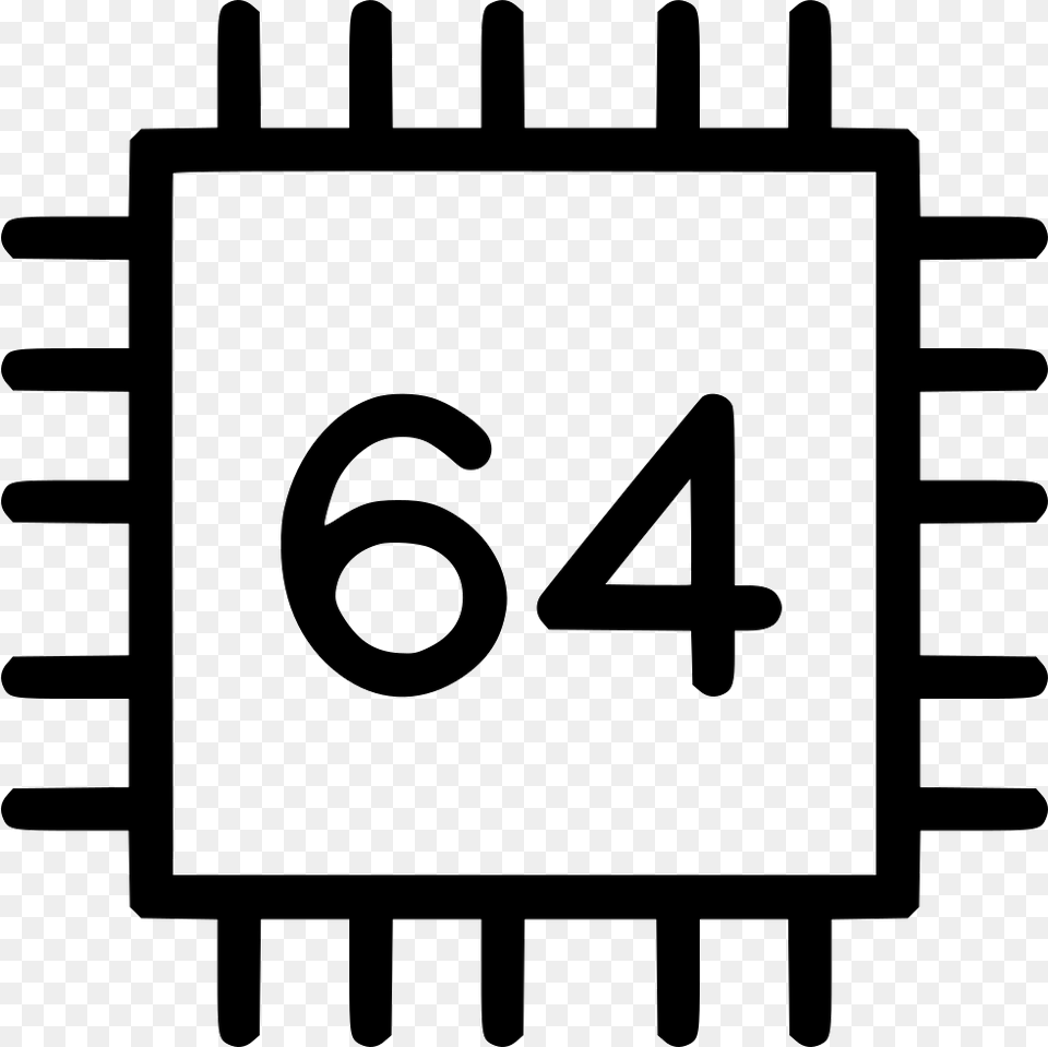 Cpu Processor Bit Intel Chip Microprocessor Symbol, Number, Text Free Png Download