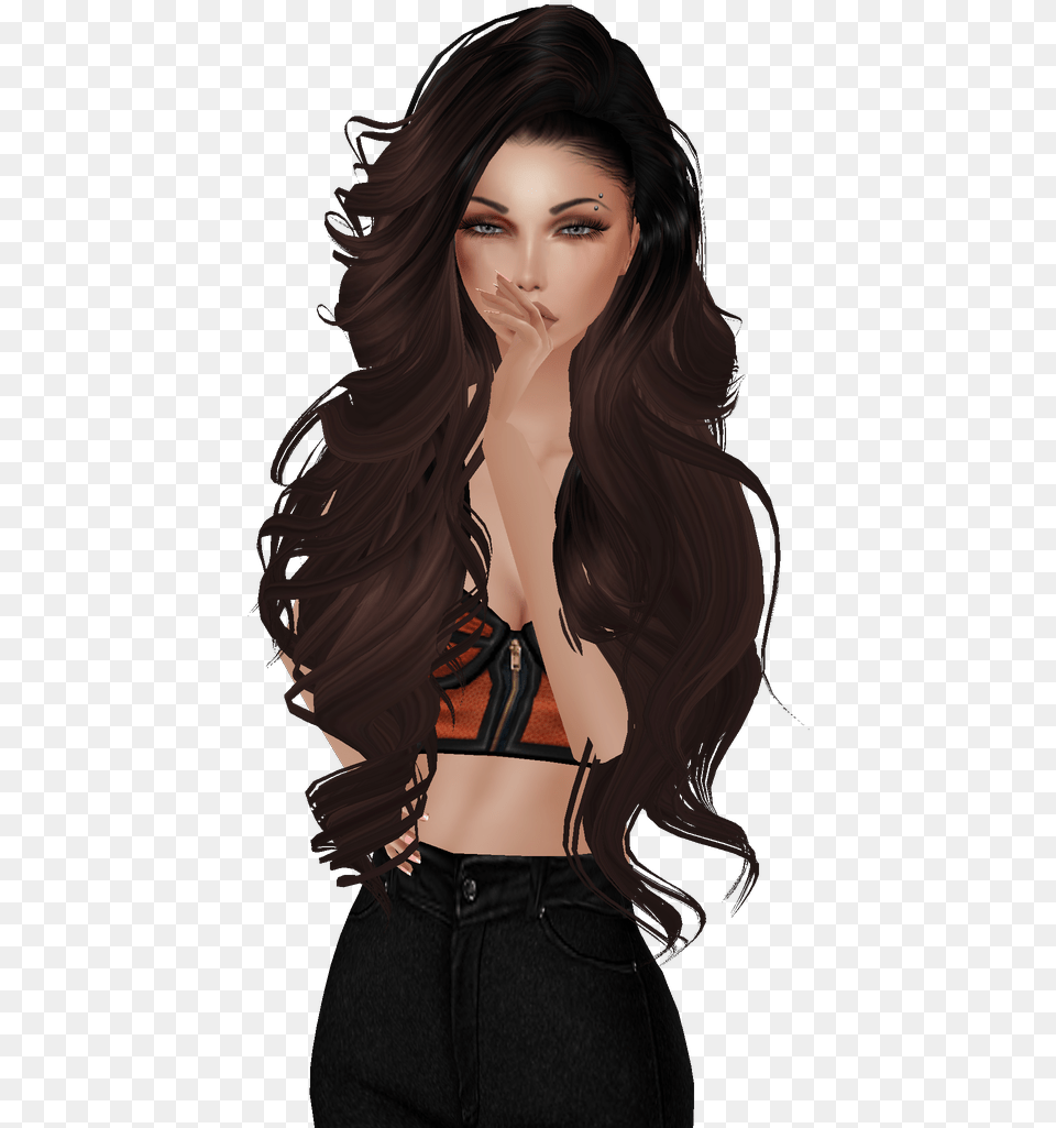 Cr Kineve Imvu Onfleek Ootd Single Lady Smokinhot Imvu Girl, Adult, Portrait, Photography, Person Free Png Download