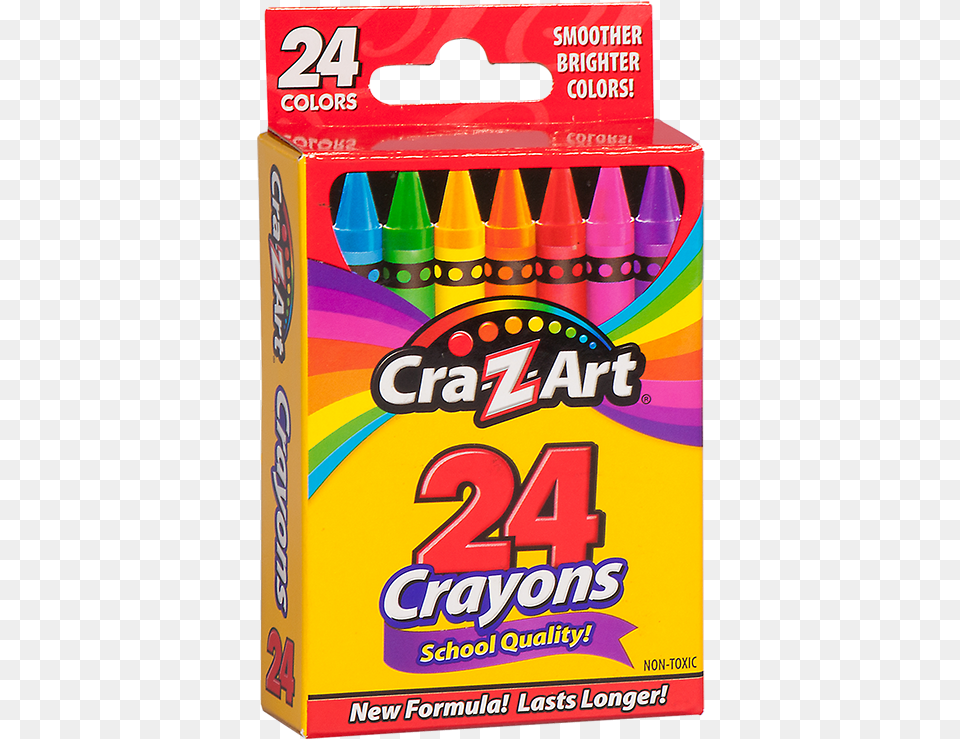 Cra Z Art Crayons 24 Count Cra Z Art Crayons 24 Pack, Crayon, Can, Tin Free Transparent Png