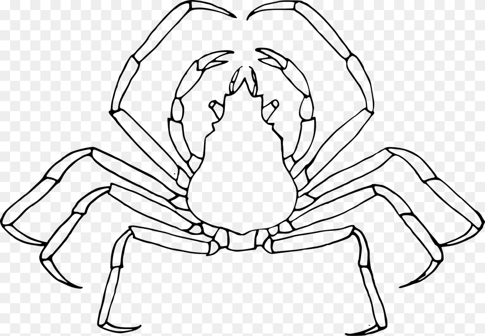 Crab Black And White Clipart, Food, Seafood, Person, Animal Free Transparent Png