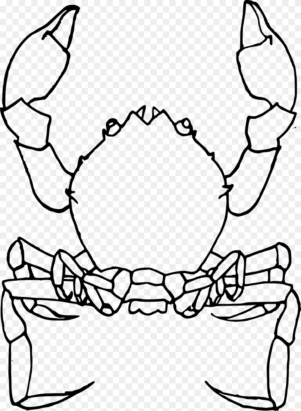 Crab Black And White Clipart, Animal, Food, Invertebrate, Sea Life Free Png Download