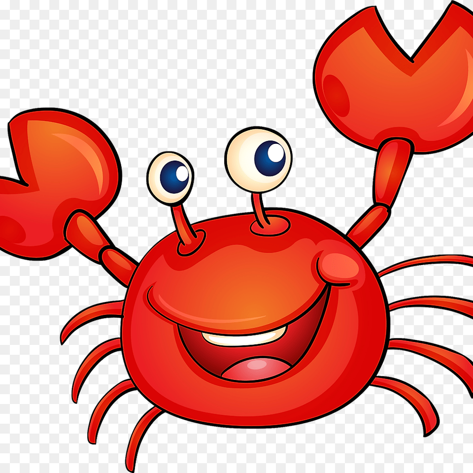 Crab Cartoon, Food, Seafood, Animal, Invertebrate Png