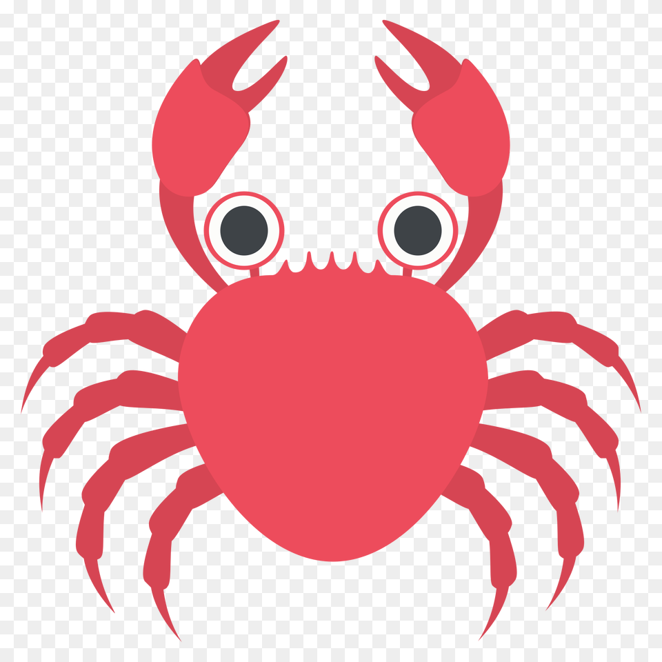 Crab Clipart Water Crab Emoji Transparent, Food, Seafood, Animal, Invertebrate Png Image