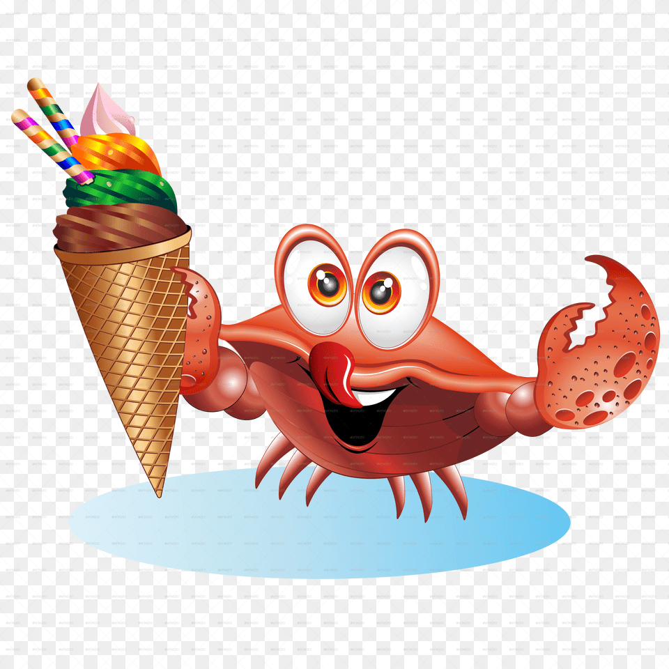 Crab Drinking Clipart, Cream, Dessert, Food, Ice Cream Free Png Download