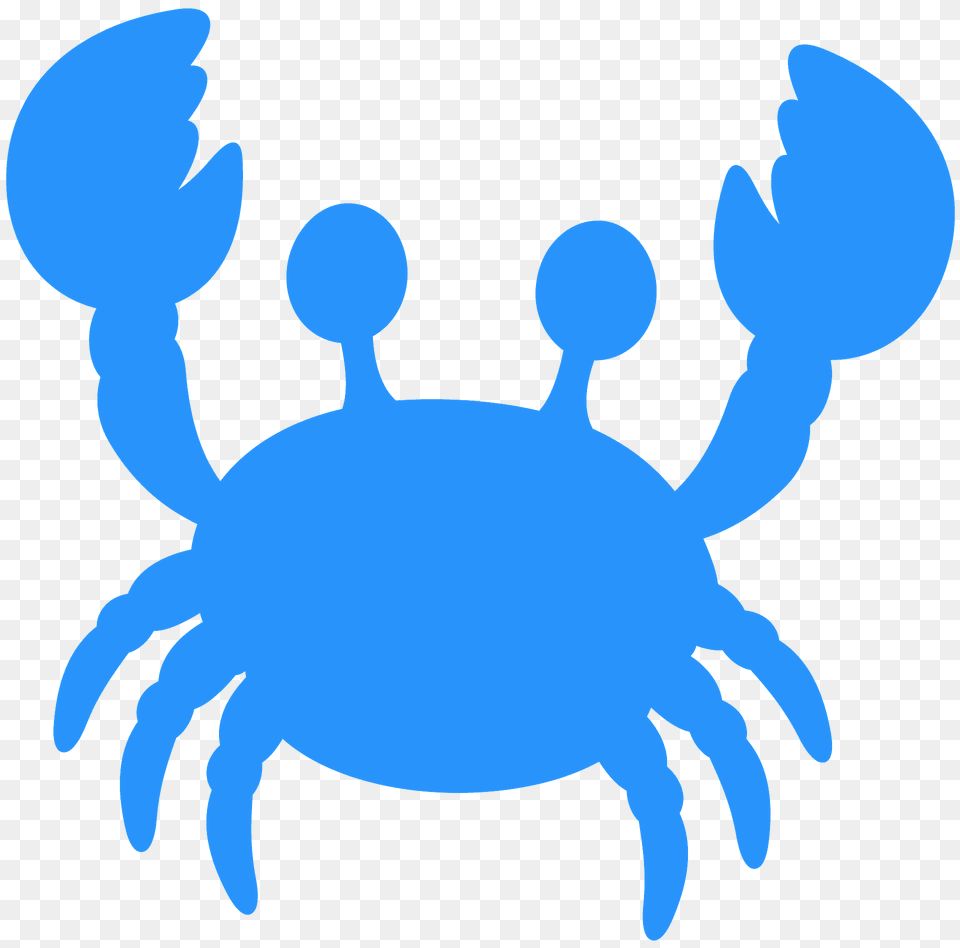 Crab Silhouette, Food, Seafood, Animal, Invertebrate Free Png