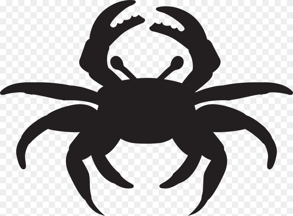 Crab Silhouette Clip Silueta De Cangrejo, Food, Seafood, Animal, Invertebrate Png Image