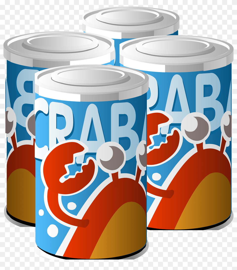 Crab Sticks Cans Clipart, Tin, Aluminium, Can, Canned Goods Png Image