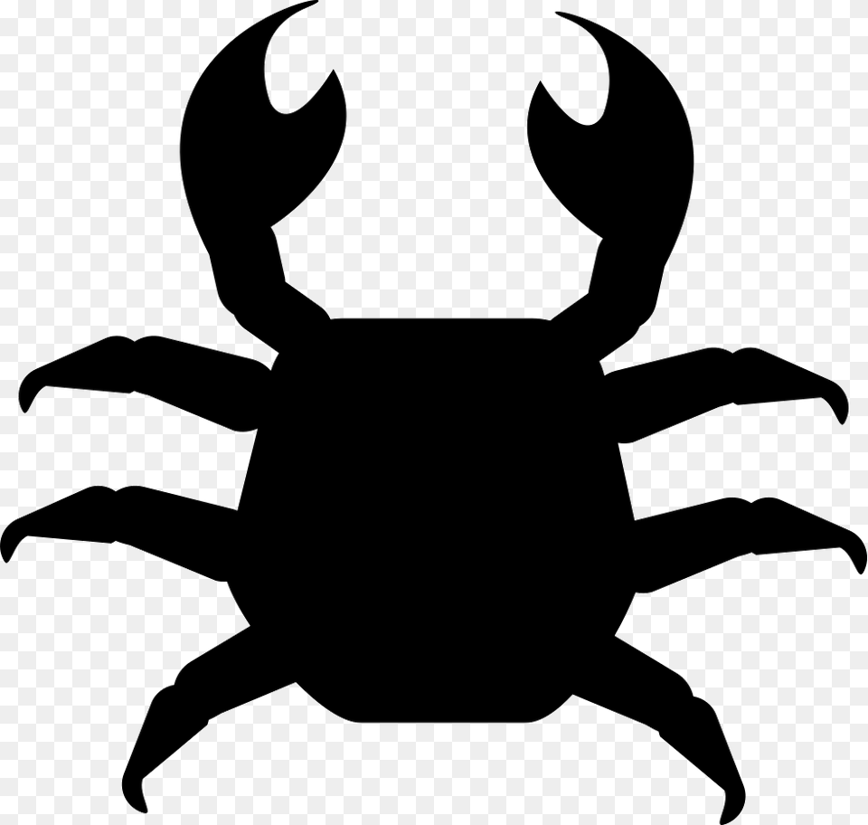 Crab Top View Of Animals, Food, Seafood, Stencil, Animal Free Transparent Png