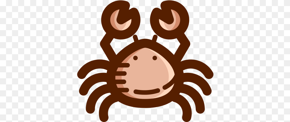 Crab Vector Icons In Svg Happy, Animal, Sea Life, Invertebrate, Seafood Free Png Download