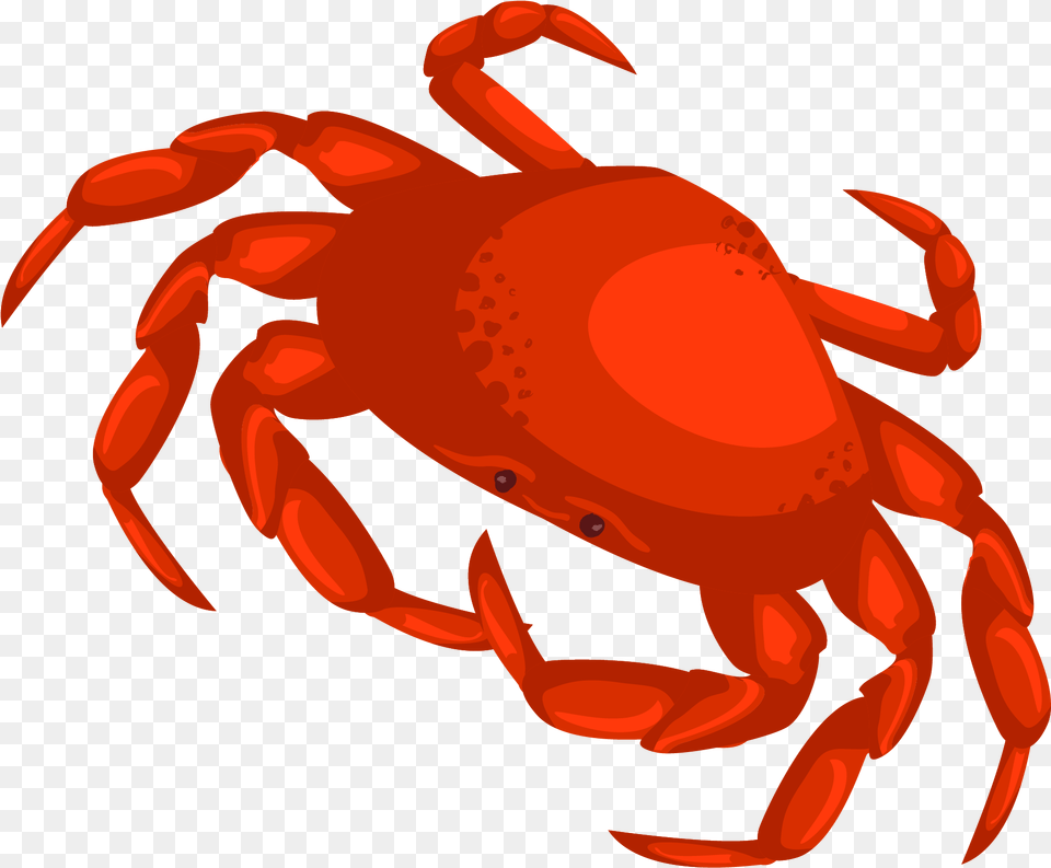 Crab Vector Transparent Transparent Background Crab Clipart, Food, Seafood, Animal, Invertebrate Free Png