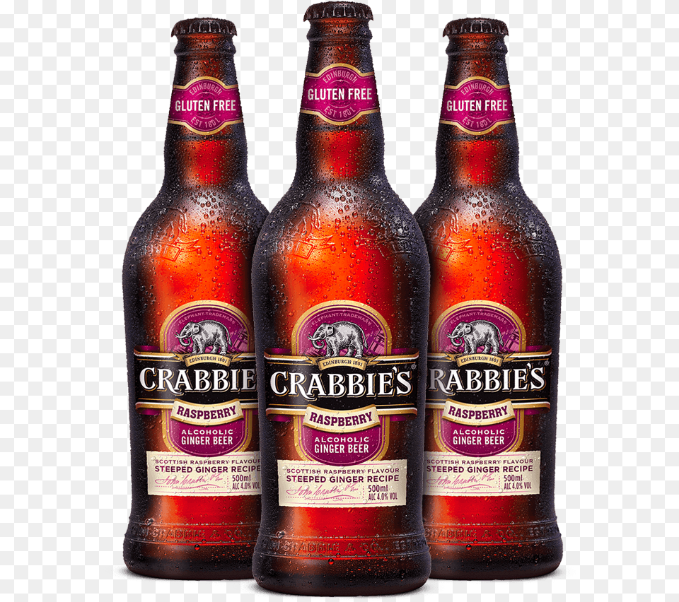 Crabbie Ginger Beer Usa, Alcohol, Beer Bottle, Beverage, Bottle Png Image