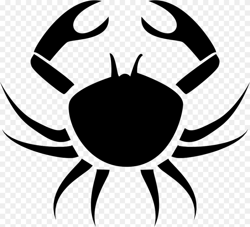 Crabs Clipart Svg Zodiac Cancer, Stencil, Animal, Crab, Food Free Png Download