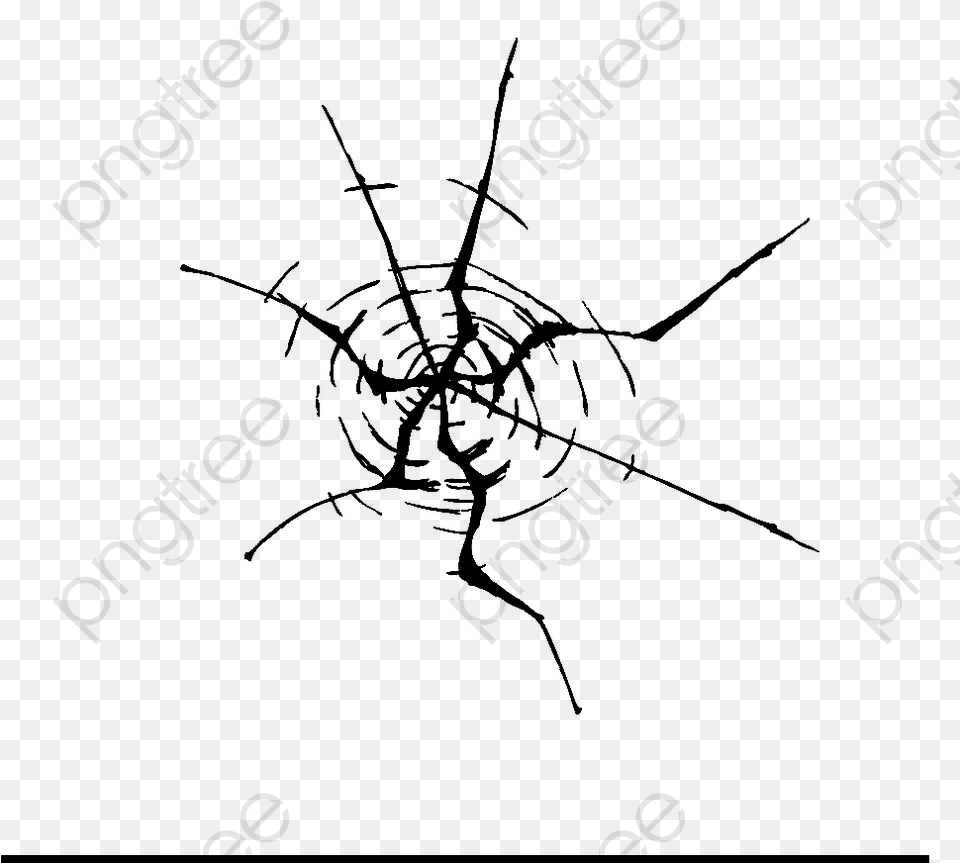 Crack Bullet Wall Download Holes Spider Web, Gray Png