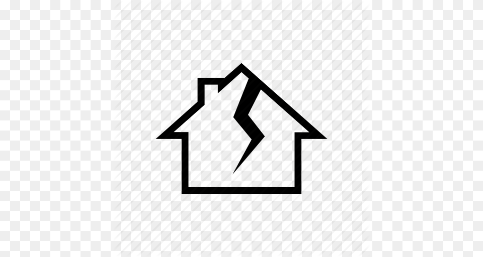 Crack Cracked Damaged House Old Repair Slit Icon Free Png Download