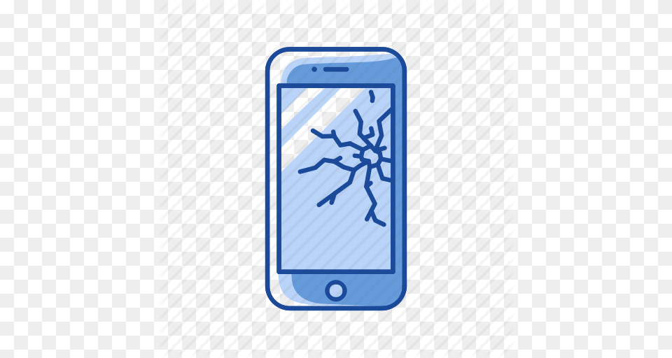 Cracked Cracked Screen Phone Shattered Icon, Electronics, Mobile Phone Free Transparent Png