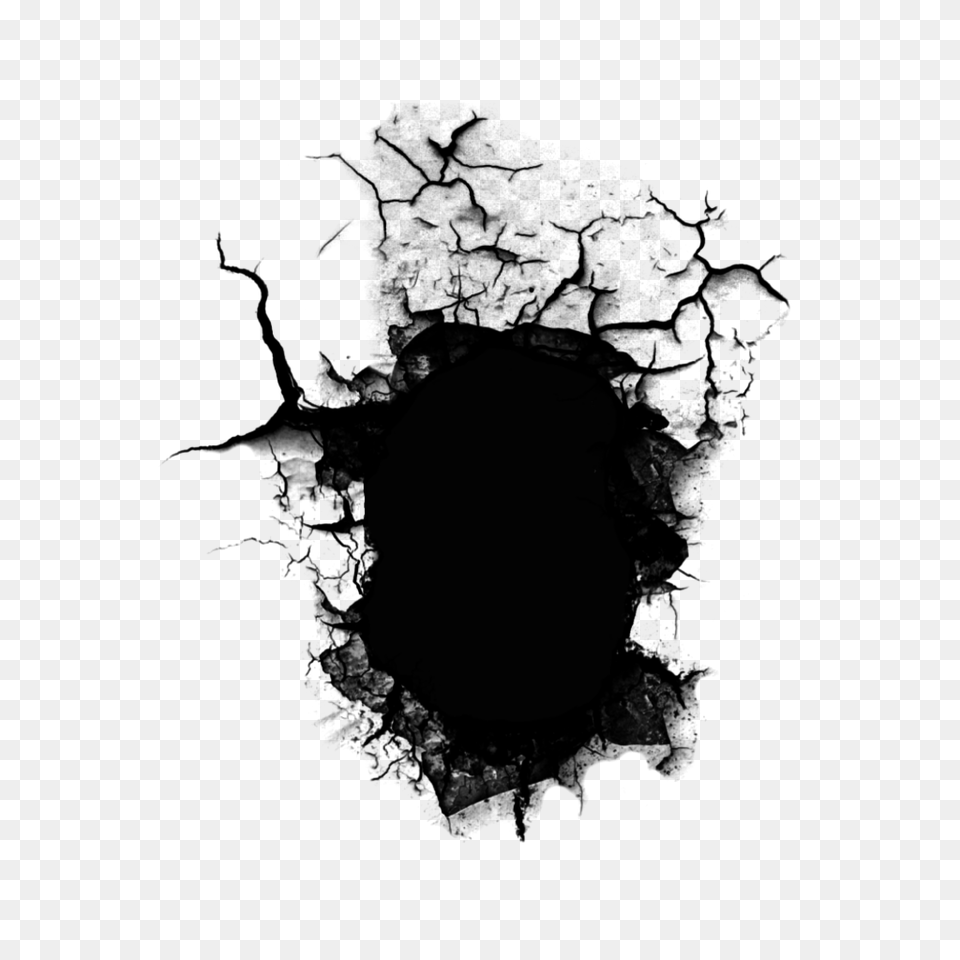 Cracked Cracks Hole Holesremixit Dailysticker, Silhouette, Lighting, Outdoors Free Transparent Png