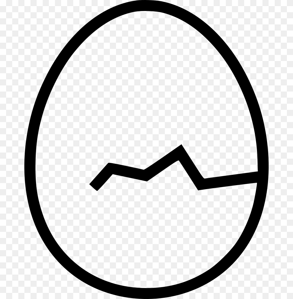 Cracked Egg Icon Sign, Symbol, Road Sign, Smoke Pipe Free Png Download