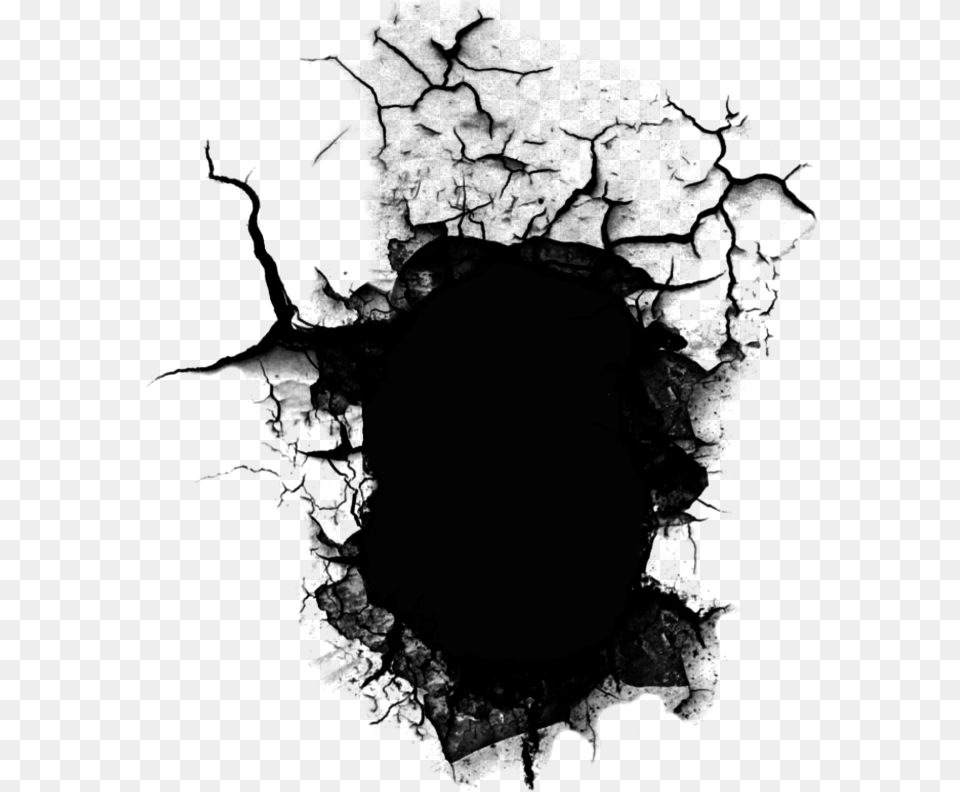 Cracked Hole Holesremixit Dailysticker Crack, Silhouette, Astronomy, Moon, Nature Png Image