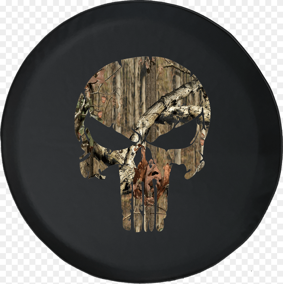 Cracked Punisher Skull With Angry Eyes Offroad Jeep Circle, Bronze, Emblem, Symbol, Accessories Png Image