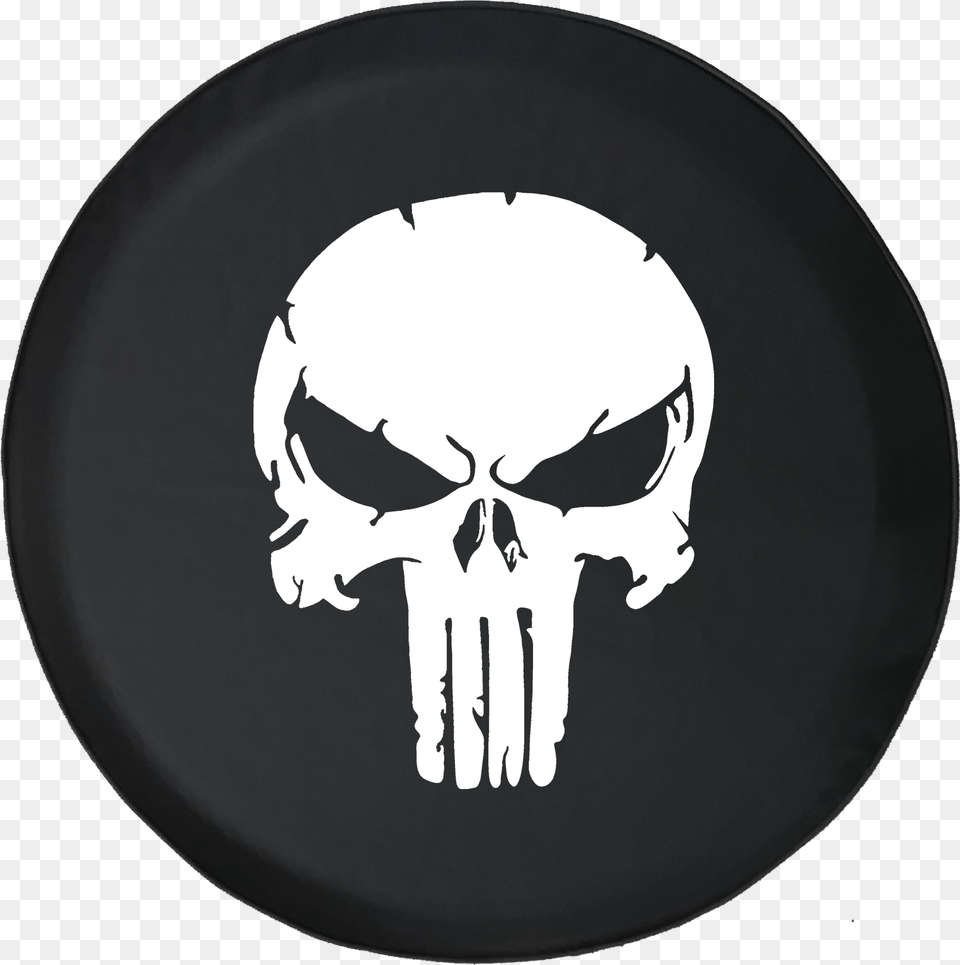 Cracked Punisher Skull With Angry Eyes Punisher Skull, Plate, Stencil, Food, Meal Free Png