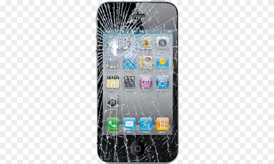 Cracked Screen Apple Iphone 4s Cracked Screen Fix, Electronics, Mobile Phone, Phone, Blackboard Png Image